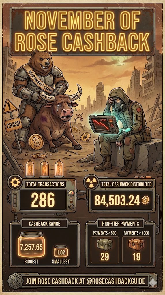 Rose Cashback — ноябрь: статистика выплат