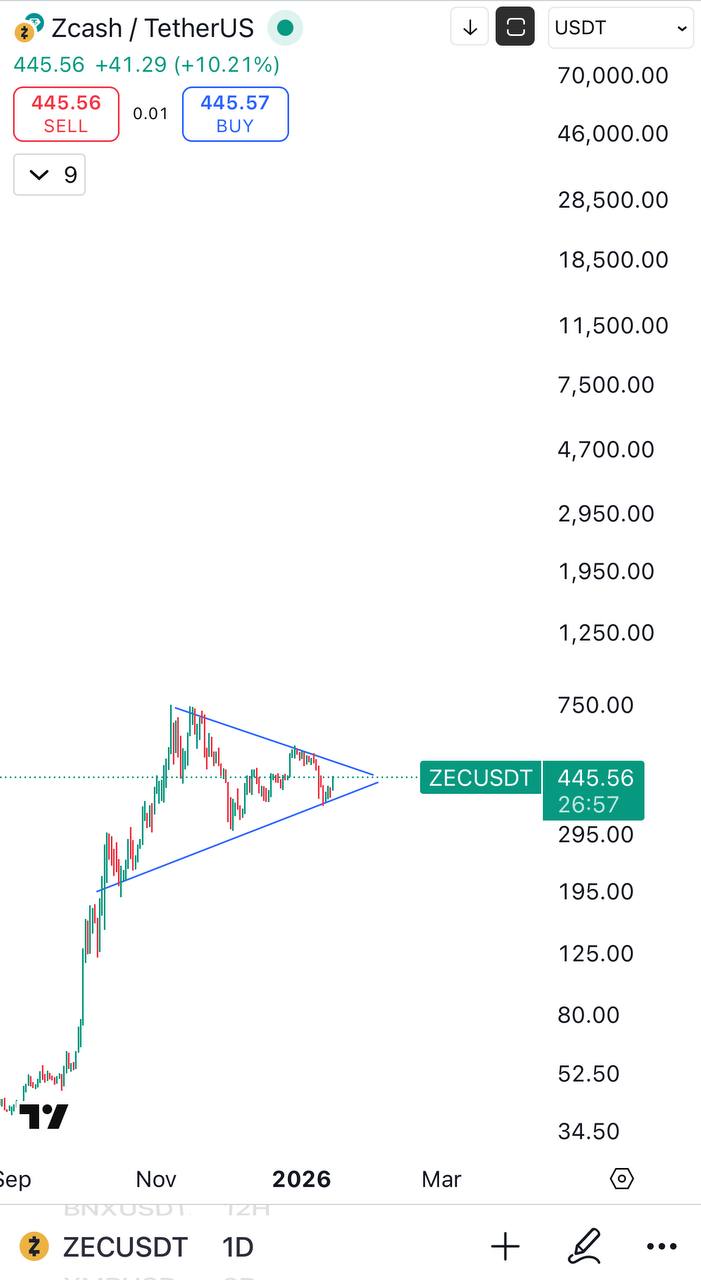 Бычий сигнал ZEC: 444 → TP 888
