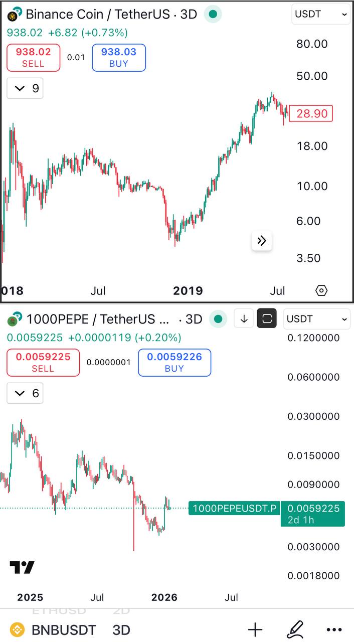 PEPE сейчас: повторение сценария BNB 2019?