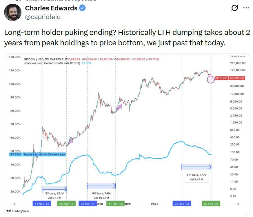 BTC: Долгосрочные держатели и сигнал о возможном дне рынка